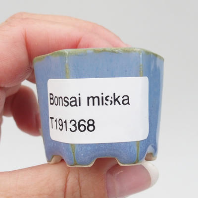 Mini bonsai bowl 4 x 4 x 3,5 cm, color blue - 4