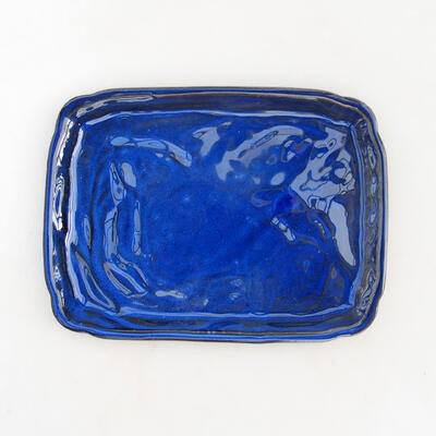 Bonsai bowl + saucer H 50 - bowl 16.5 x 12 x 6 cm, saucer 17 x 12.5 x 1.5 cm, Blue Oxide - 4
