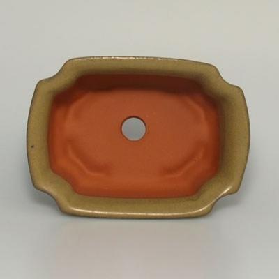 Ceramic bonsai bowl H 01 - 12 x 9 x 5 cm, beige - 12 x 9 x 5 cm - 4