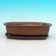 Bonsai bowl + tray H02 - tray 19 x 13,5 x 5 cm, tray 17 x 12 x 1 cm, brown - bowl 19 x 13,5 x 5 cm, tray 17 x 12 x 1 cm - 4/4