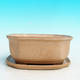 Bonsai bowl tray H32 - bowl 12.5 x 10.5 x 6 cm, tray 12.5 x 10.5 x 1 cm, beige bowl 12.5 x 10.5 x 6 cm, tray 12.5 x 10.5 x 1 cm - 4/4