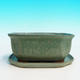 Bonsai bowl H31 - bowl 14,5 x 12,5 x 6 cm, bowl 14,5 x 12,5 x 1 cm, green - bowl 14,5 x 12,5 x 6 cm, tray 14,5 x 12,5 x 1 cm - 4/4