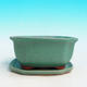 Bonsai bowl tray H32 - bowl 12.5 x 10.5 x 6 cm, tray 12.5 x 10.5 x 1 cm, green bowl 12.5 x 10.5 x 6 cm, tray 12.5 x 10.5 x 1 cm - 4/4