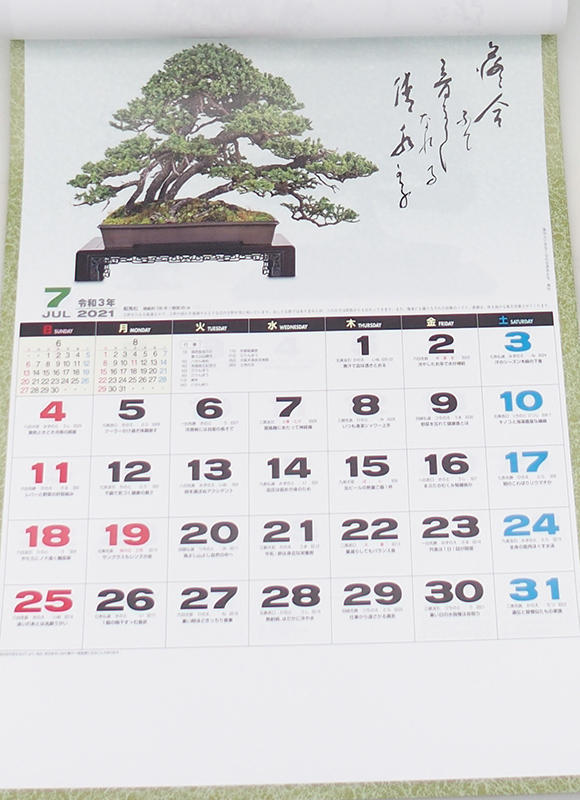 E Bonsai Bonsai Wall Calendar 2021